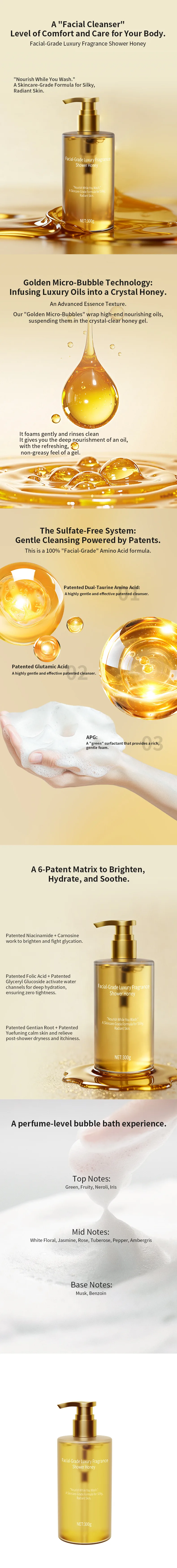 Illustration of functional body wash and care products